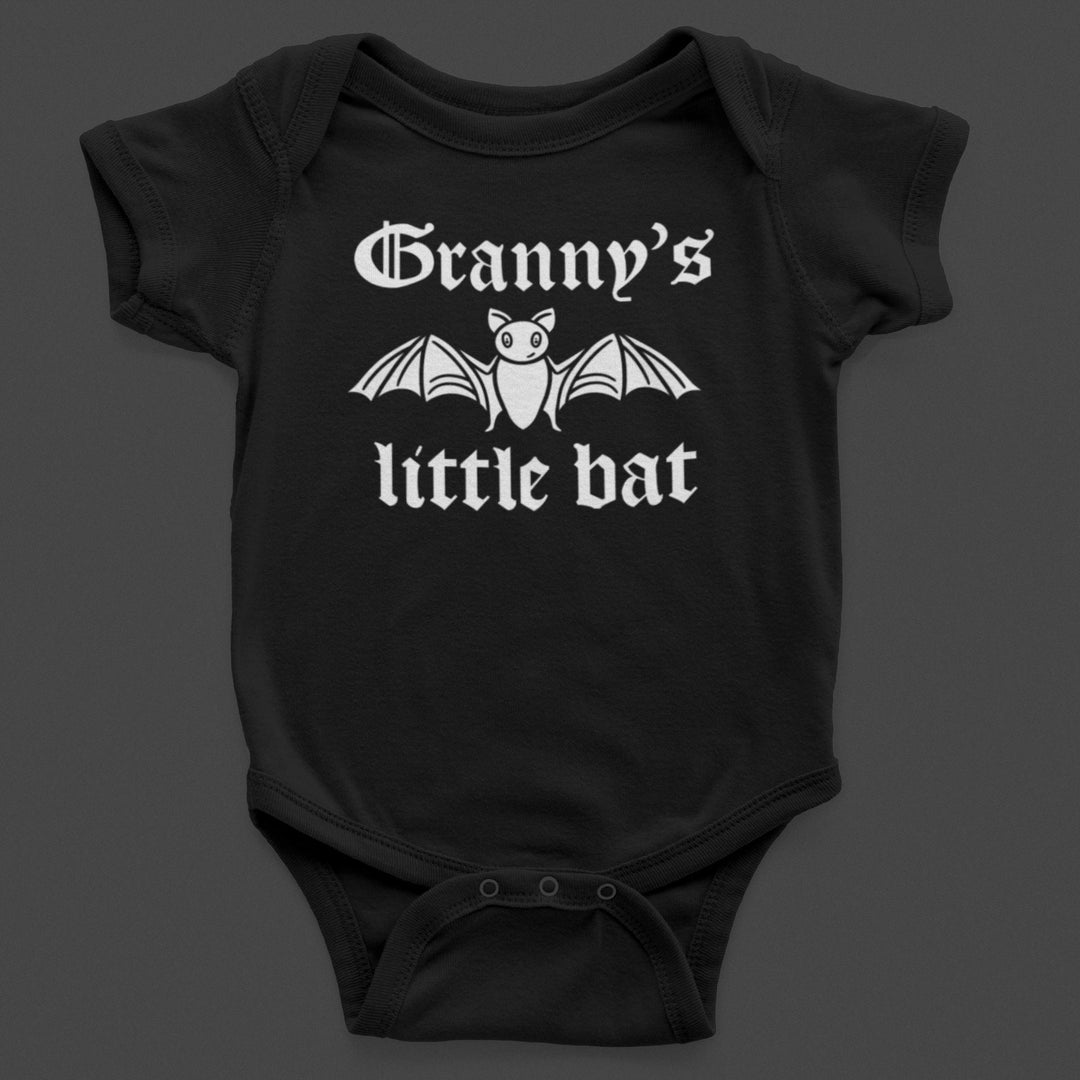 Baby-Youth Custom Name "Little Bat" Black Onesie/T-Shirt