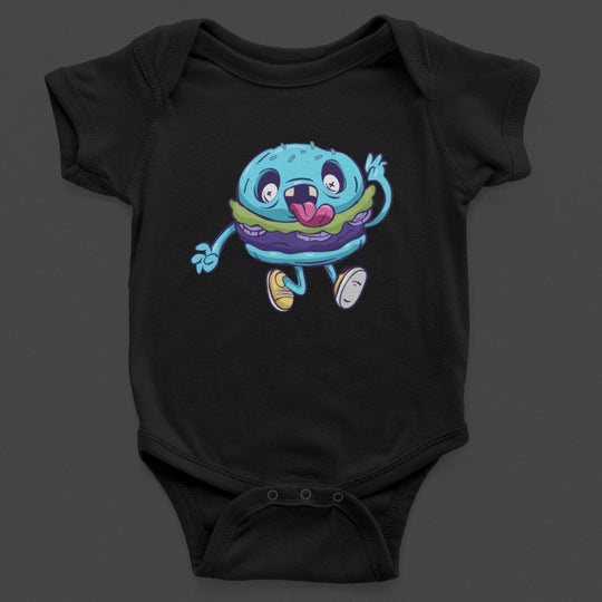 Baby-Youth "Zombie Burger" Black Onesie/T-Shirt