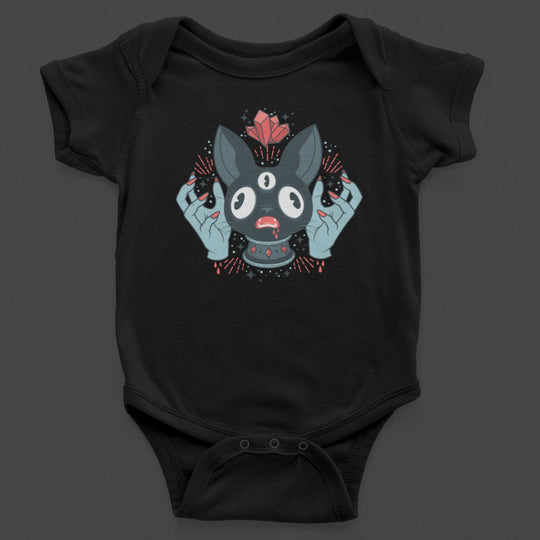 Baby-Youth "Bat/Crystals" Black Onesie/T-Shirt