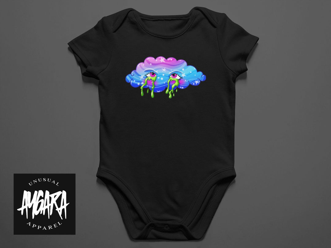 Baby "Vibrant Cloud" Black Onesie