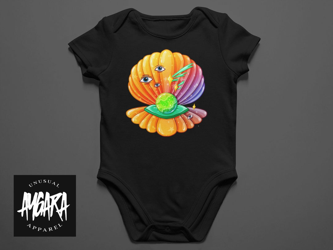 Baby "Space Shell" Black Onesie