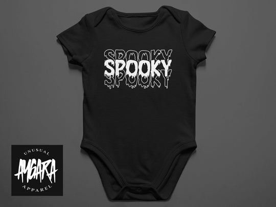 Baby "Spooky Spooky Spooky" Black or White Onesie