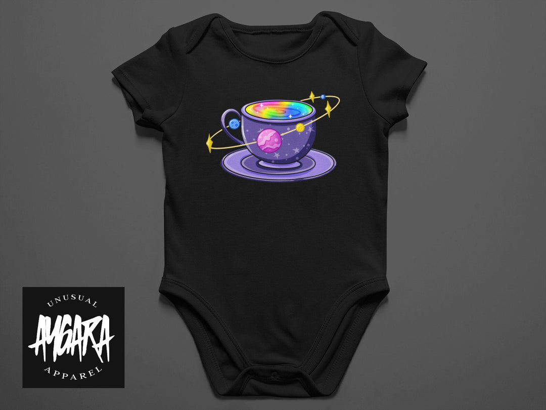 Baby-Youth "Space Tea" Black Onesie/T-Shirt