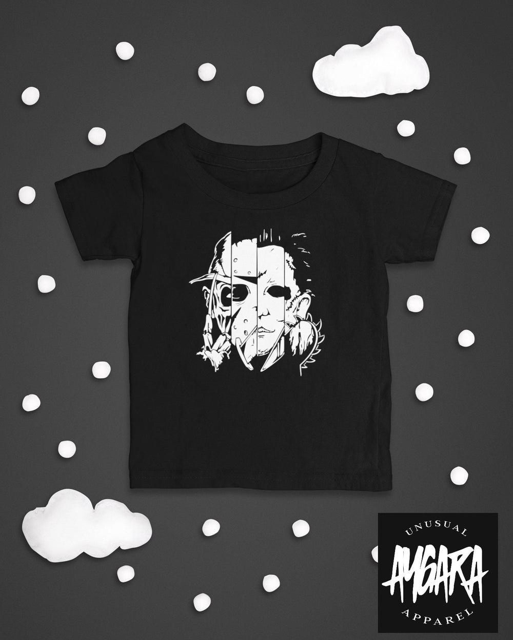 Baby-Youth "Horror Faces" Black Onesie/T-Shirt