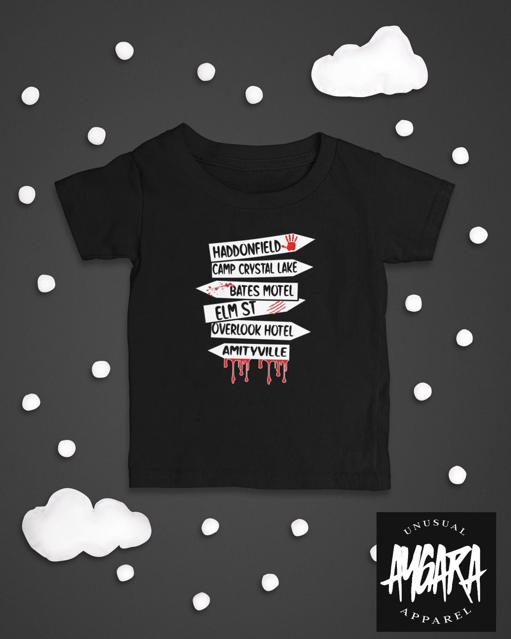 Baby-Youth "Horror Signs" Black Onesie/T-Shirt