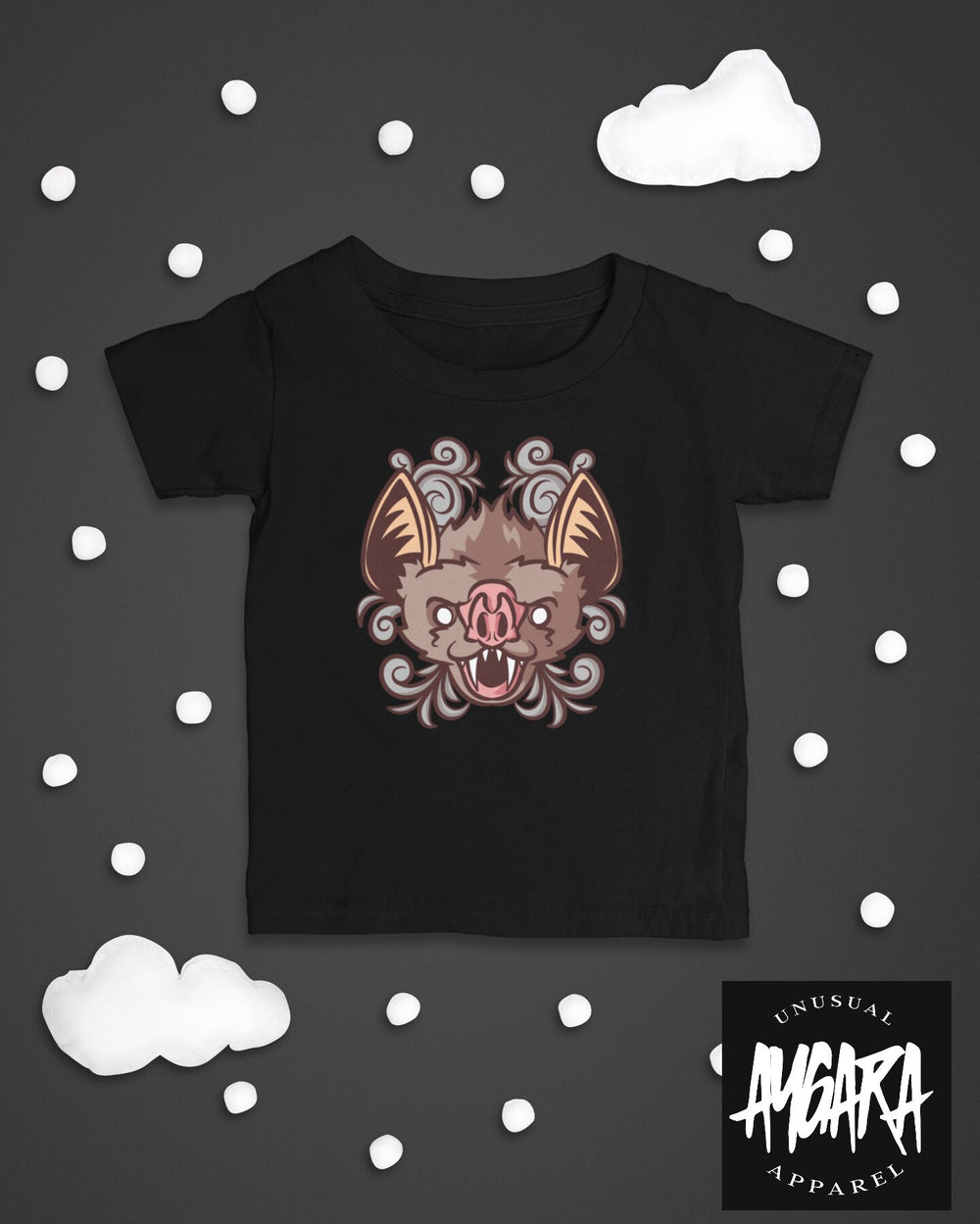 Baby-Youth Black "Bat" Onesie/T-Shirt