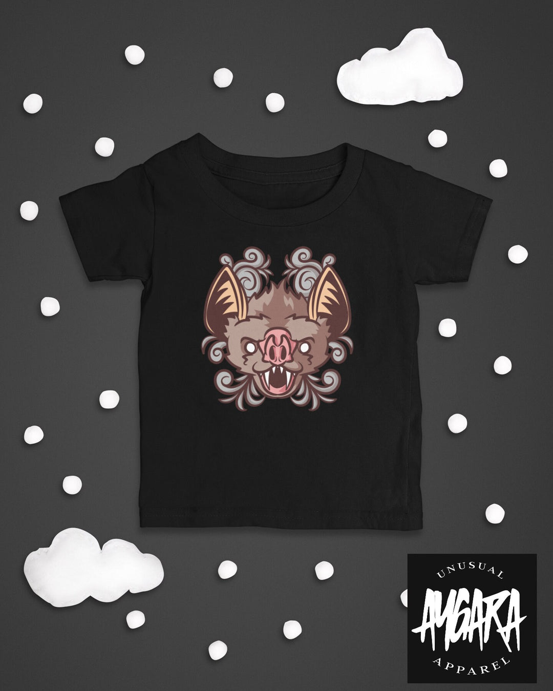 Baby-Youth Black "Bat" Onesie/T-Shirt