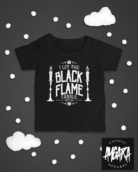 Baby-Youth Black "I Lit The Black Flame Candle" T-Shirt/Onesie