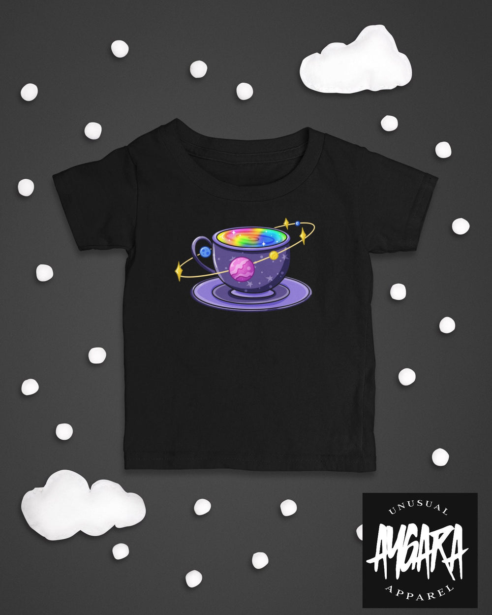Baby-Youth "Space Tea" Black Onesie/T-Shirt