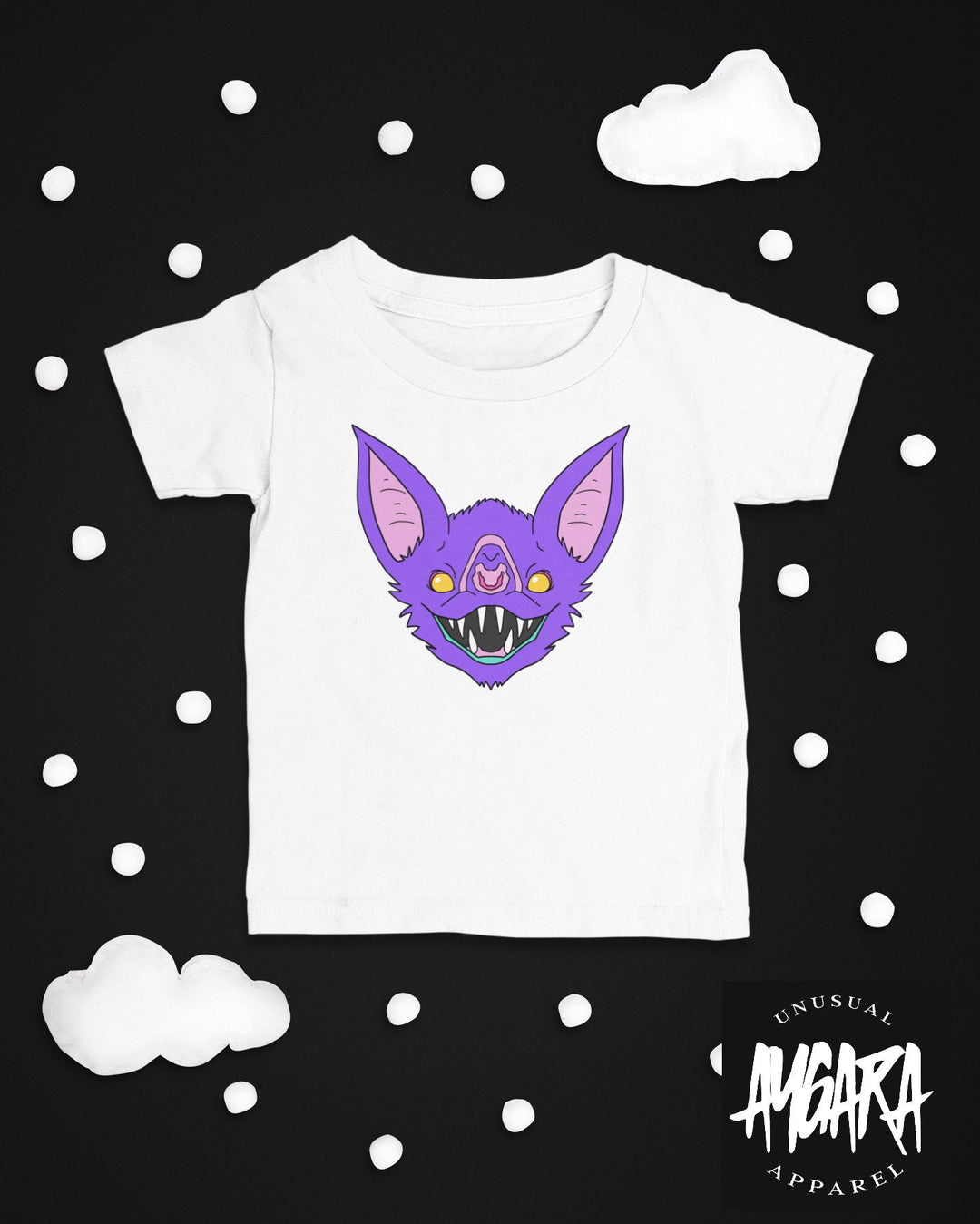 Baby-Youth "Bat" Black or White Onesie/T-Shirt