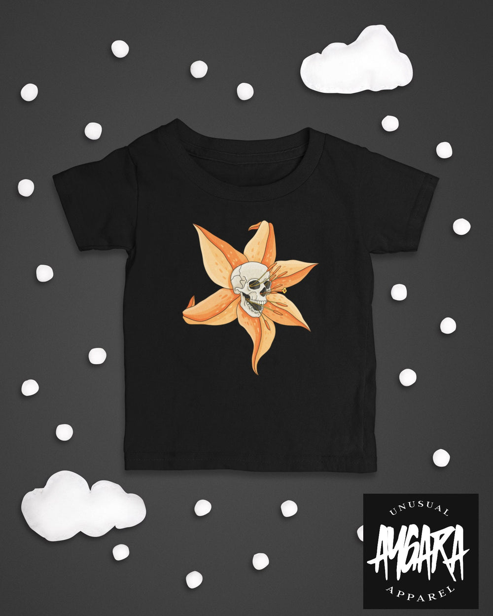 Baby-Youth "Skeleton Flower" Onesie/T-Shirt