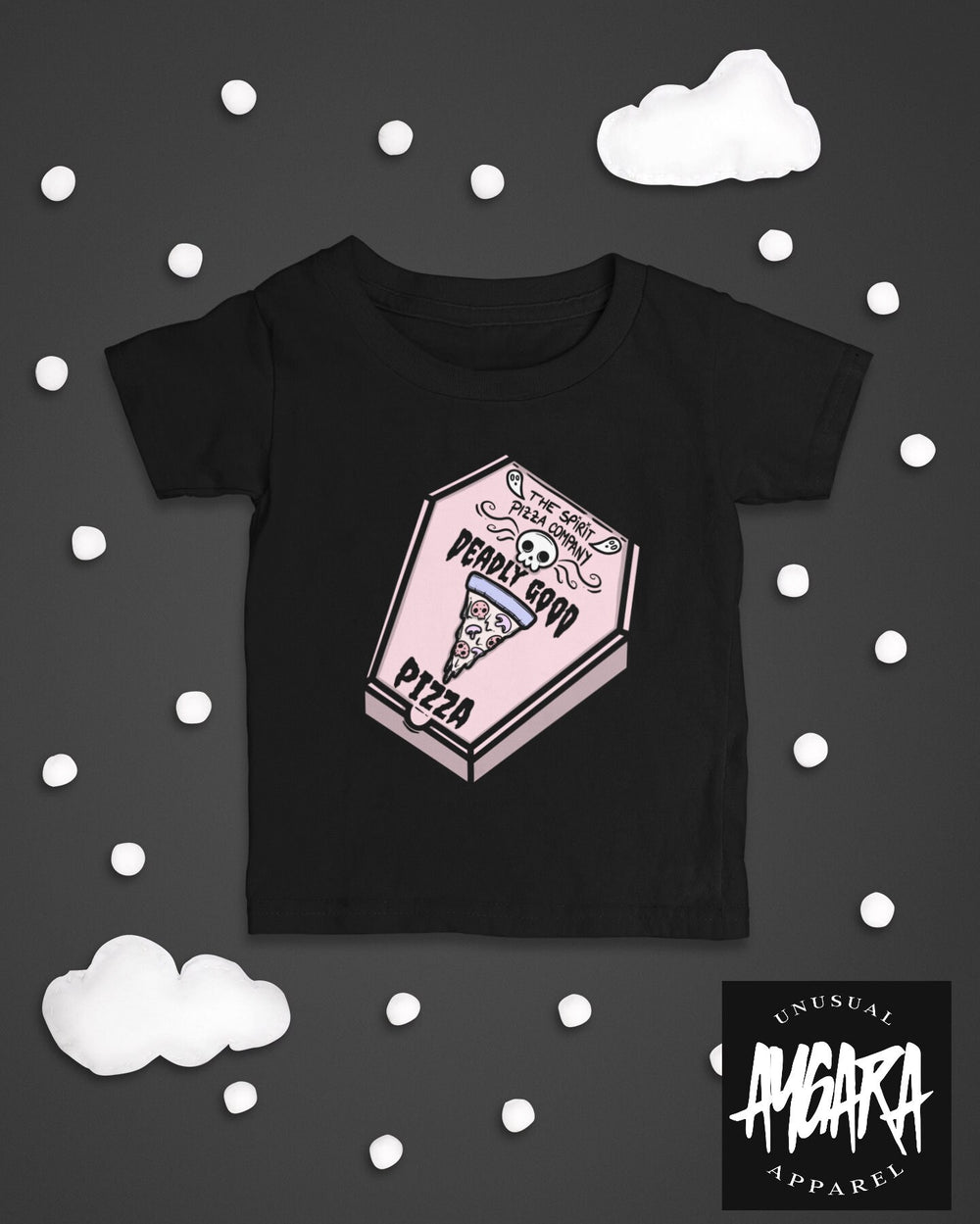 Baby-Youth "Spirit Pizza Co." Black Onesie/T-Shirt