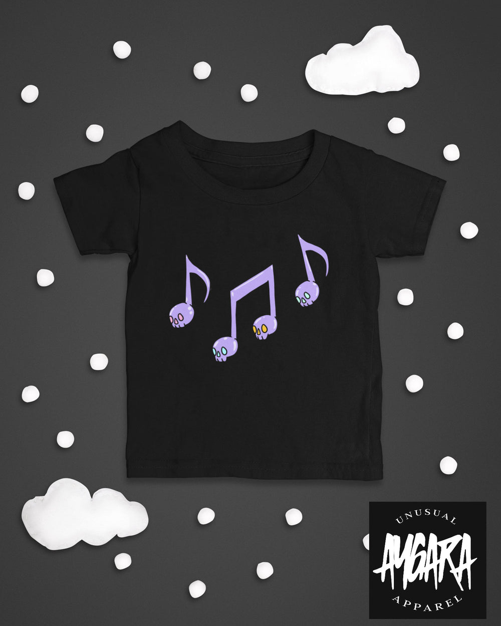 Baby-Youth "Spooky Music Notes" Onesie/T-Shirt