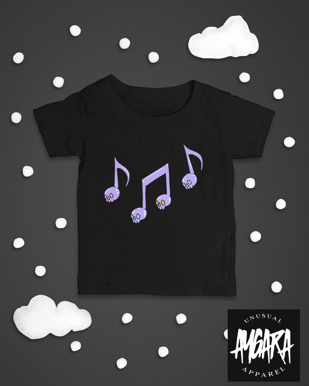 Baby-Youth "Spooky Music Notes" Onesie/T-Shirt