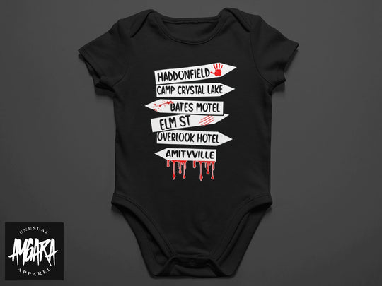 Baby-Youth "Horror Signs" Black Onesie/T-Shirt