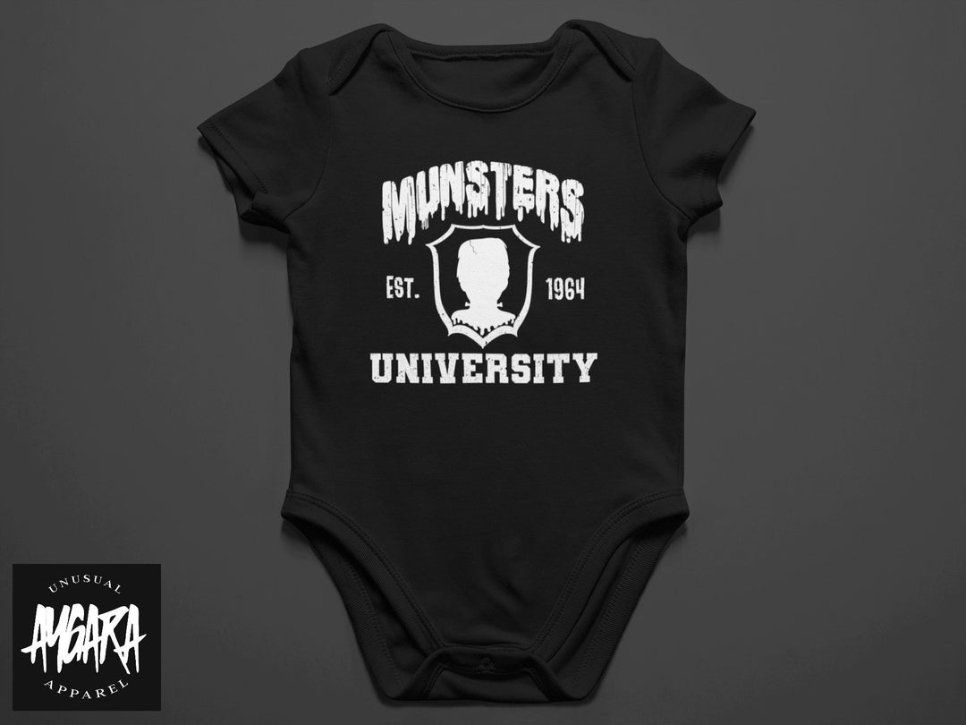 Baby-Youth "Munster's University" Black Onesie/T-Shirt