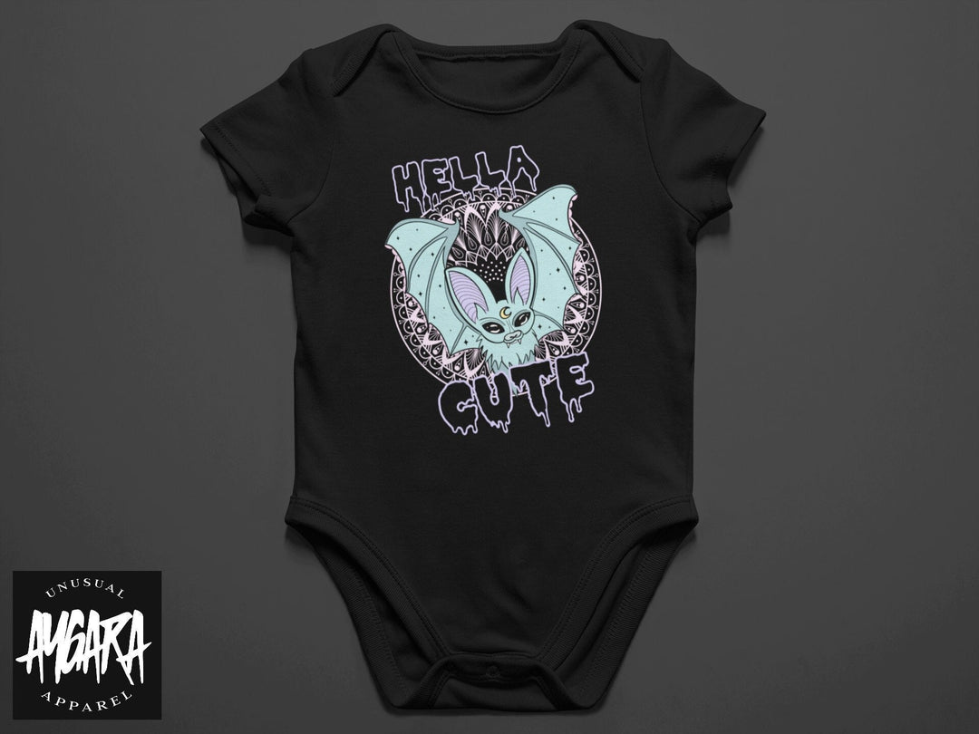 Baby-Youth "Hella Cute Bat" Black Onesie/T-Shirt