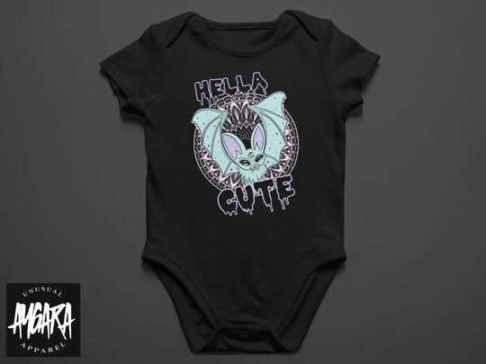 Baby-Youth "Hella Cute Bat" Black Onesie/T-Shirt