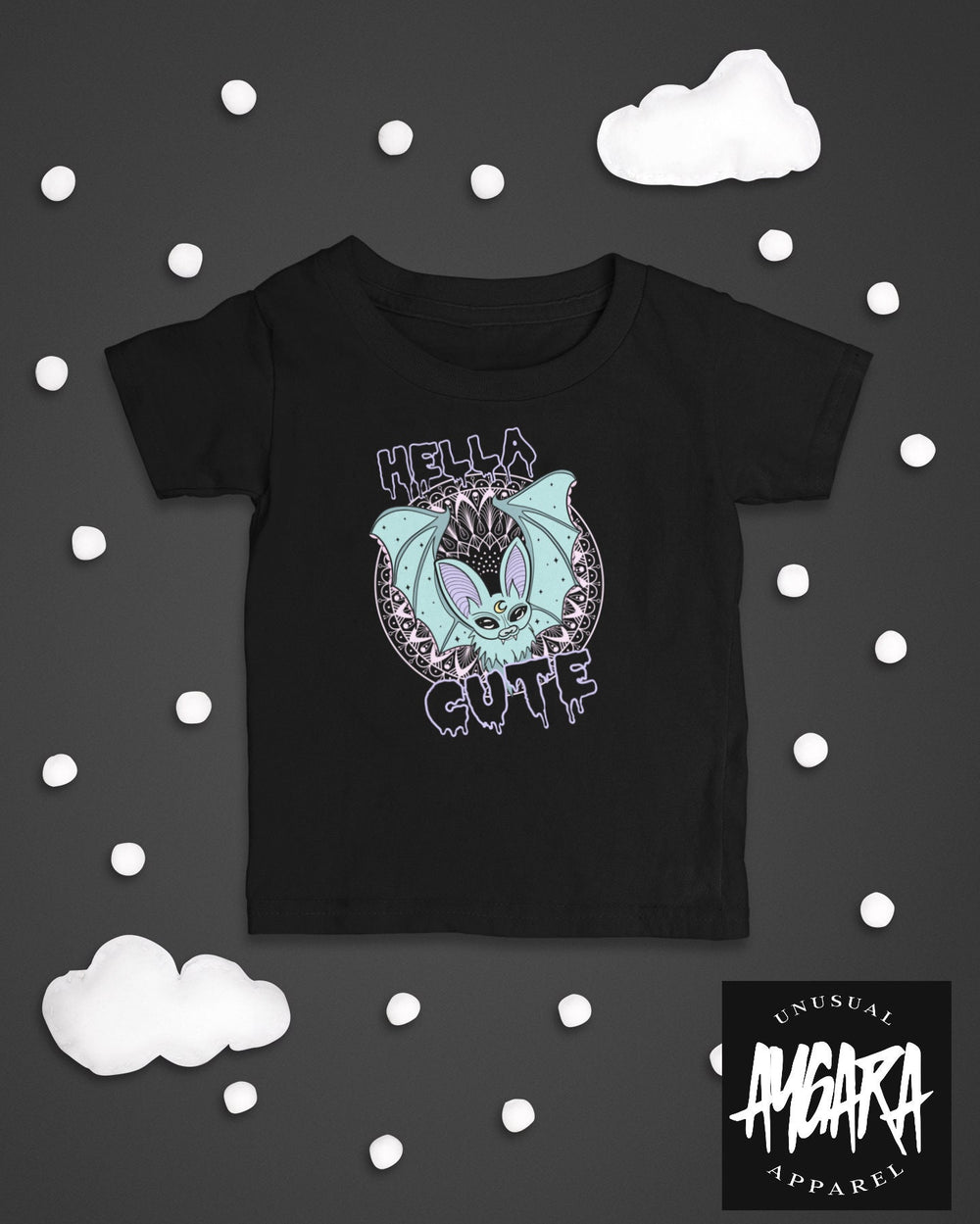 Baby-Youth "Hella Cute Bat" Black Onesie/T-Shirt