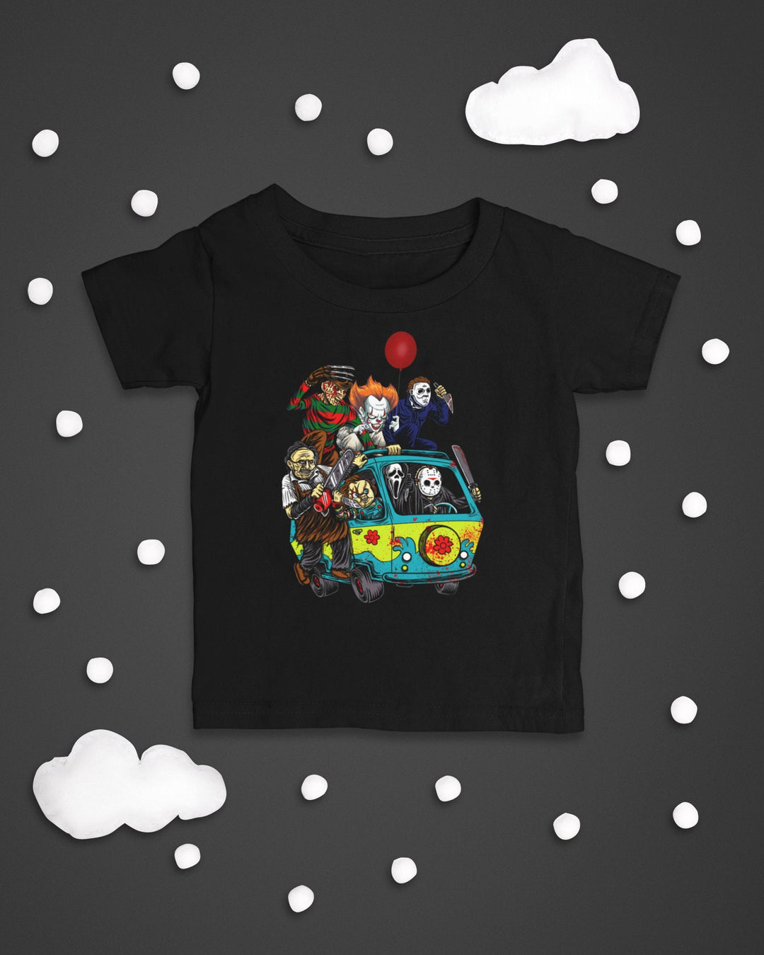 Baby-Youth "Spooky Mystery Machine" Black Onesie/T-Shirt