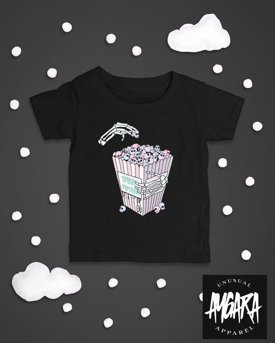 Baby-Youth "Spooky Popcorn" Black or White Onesie/T-Shirt
