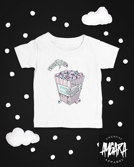 Baby-Youth "Spooky Popcorn" Black or White Onesie/T-Shirt