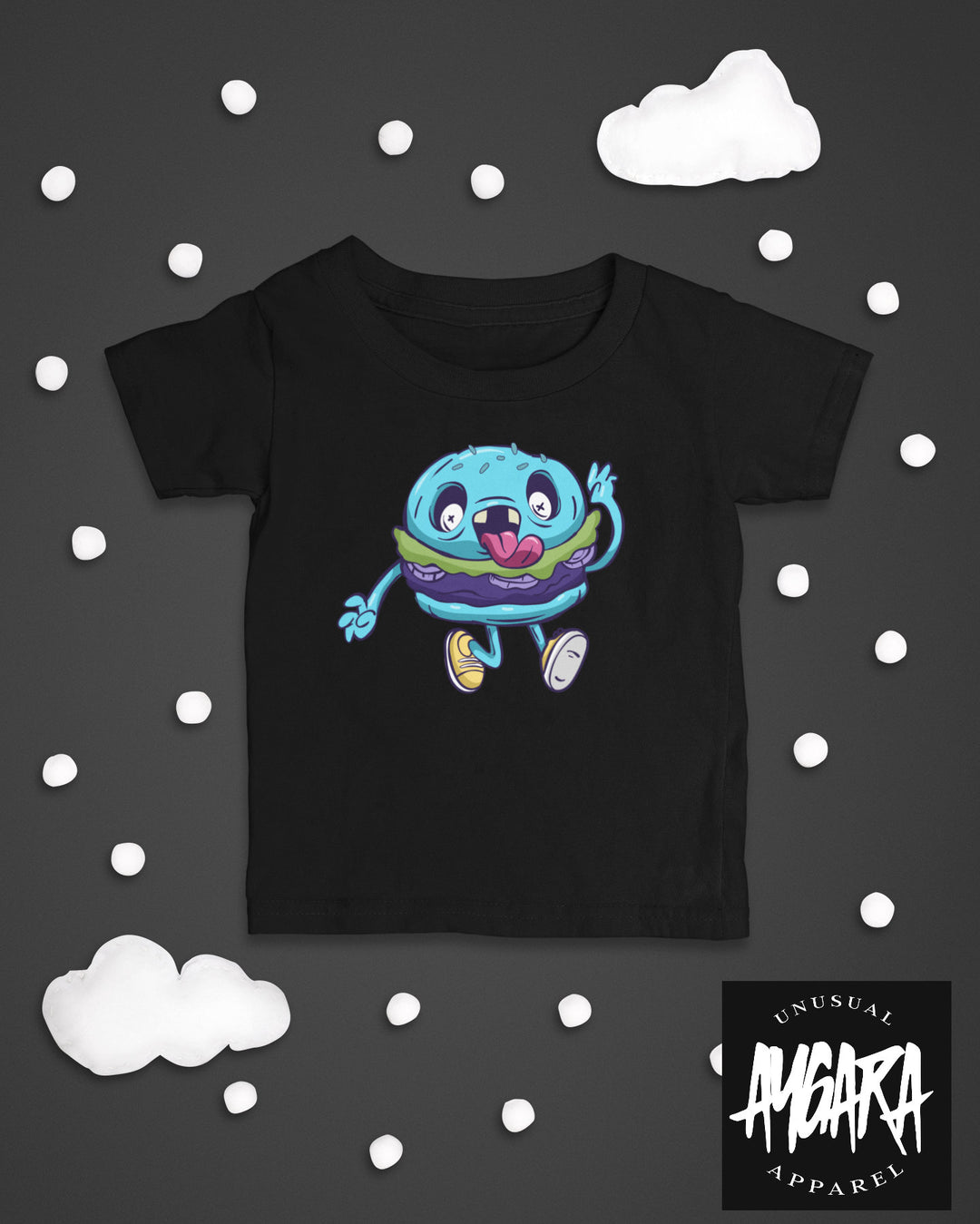 Baby-Youth "Zombie Burger" Black Onesie/T-Shirt