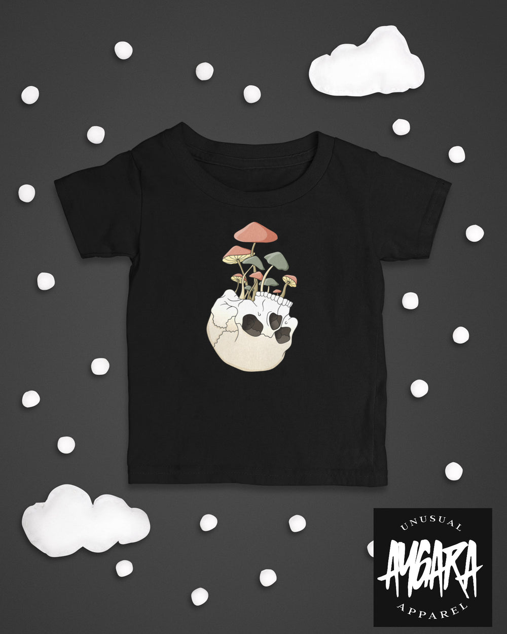 Baby-Youth "Skull Mushroom Planter" Onesie/T-Shirt