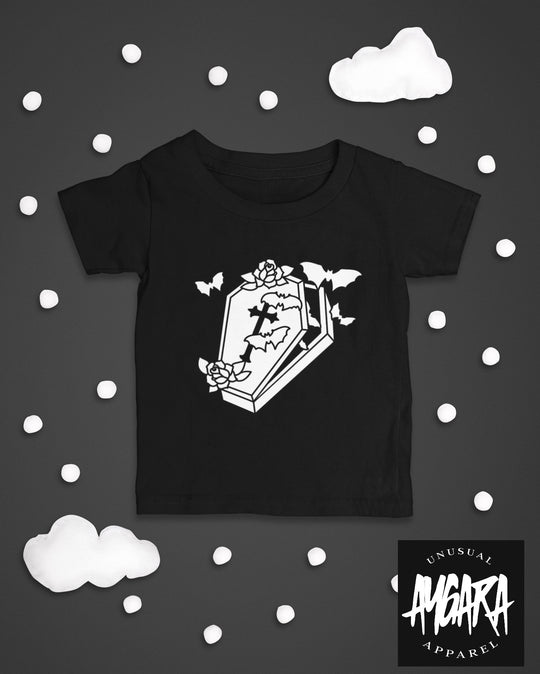 Baby-Youth "Coffin/Roses/Bats" Black Onesie/T-Shirt