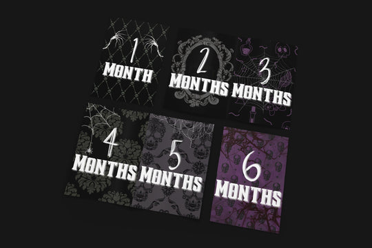 Spooky Baby Milestone Soft Touch Cards 1 Month-1 Year
