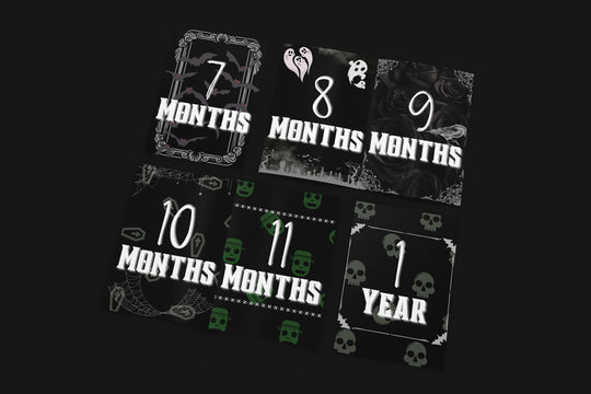 Spooky Baby Milestone Soft Touch Cards 1 Month-1 Year