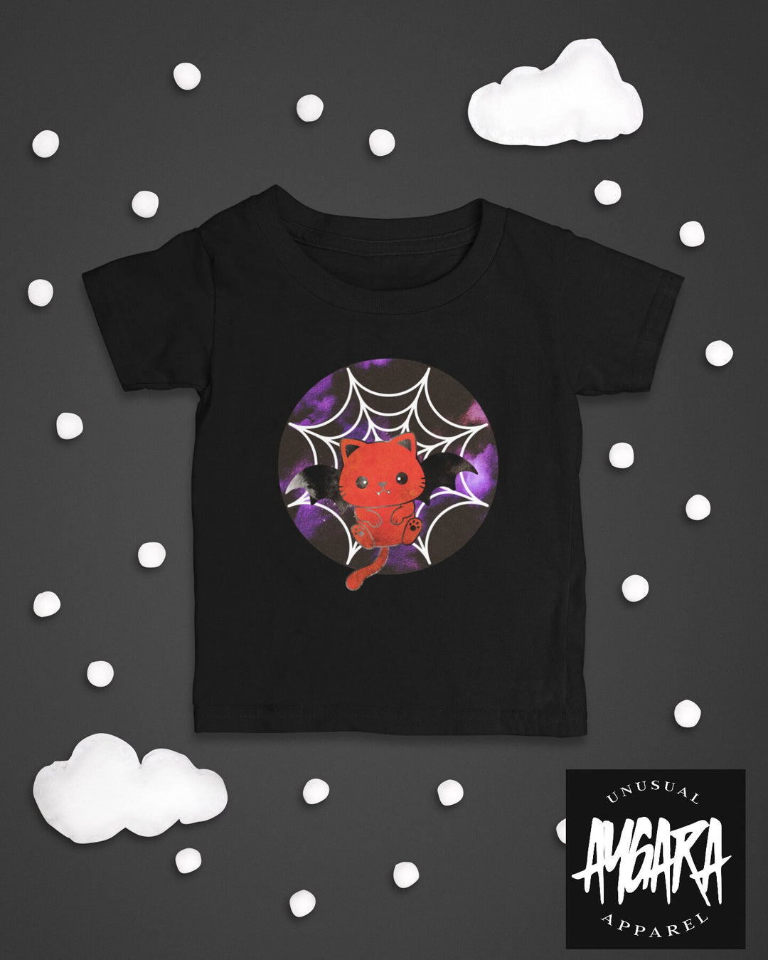 Baby-Youth Red Cat/Bat Onesie/T-Shirt