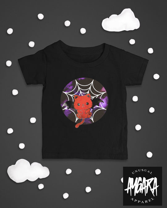 Baby-Youth Red Cat/Bat Onesie/T-Shirt
