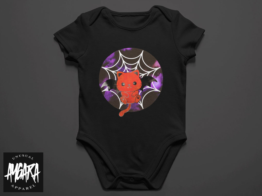 Baby-Youth Red Cat/Bat Onesie/T-Shirt