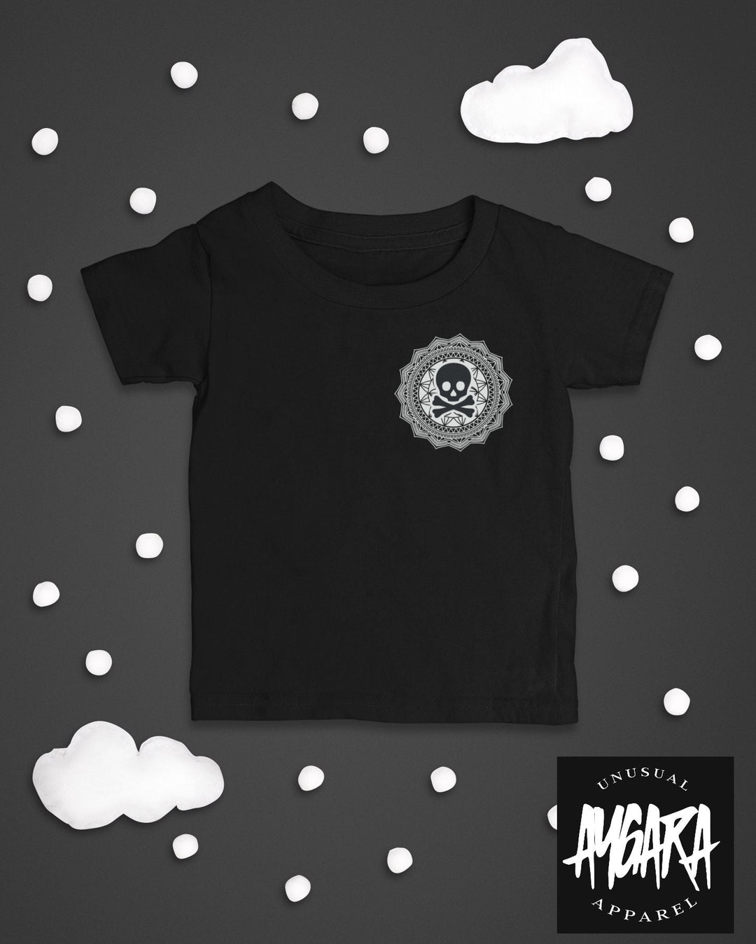Baby-Youth Skull Mandala Corner Onesie/T-Shirt