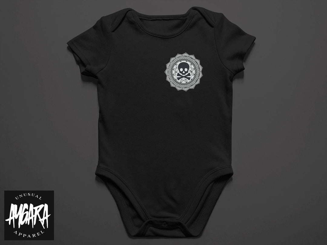 Baby-Youth Skull Mandala Corner Onesie/T-Shirt