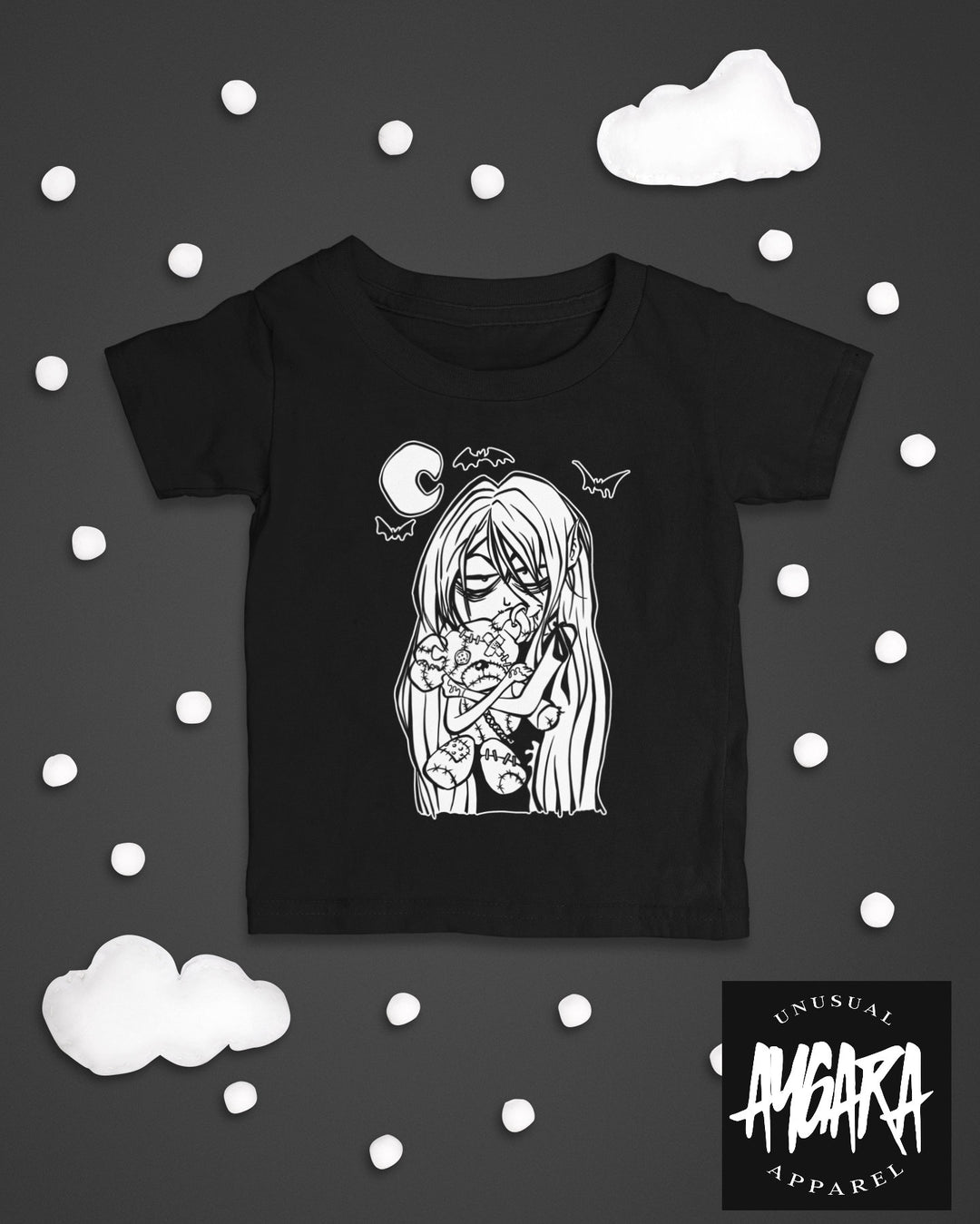 Baby-Youth Creepy Girl W/Bear Onesie/T-Shirt