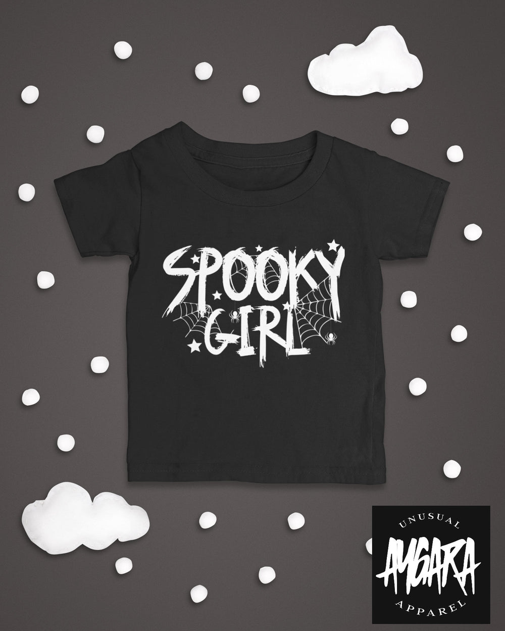 Baby-Youth Black "Spooky Girl" Onesie/T-Shirt