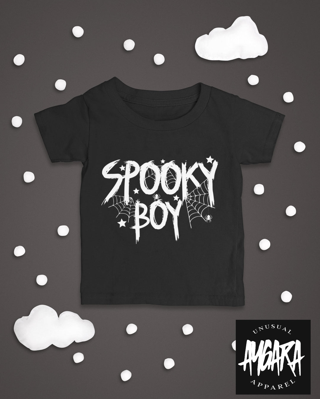 Baby-Youth Black "Spooky Boy" Onesie/T-Shirt