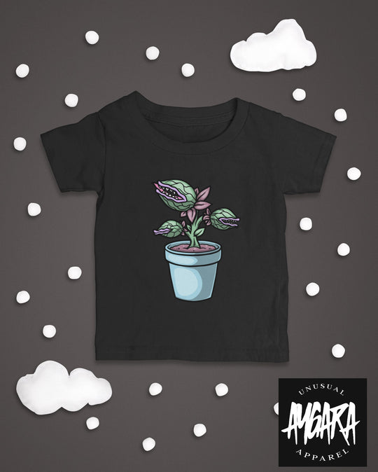 Baby-Youth Black 'Carnivorous Plant' Onesie or T-Shirt