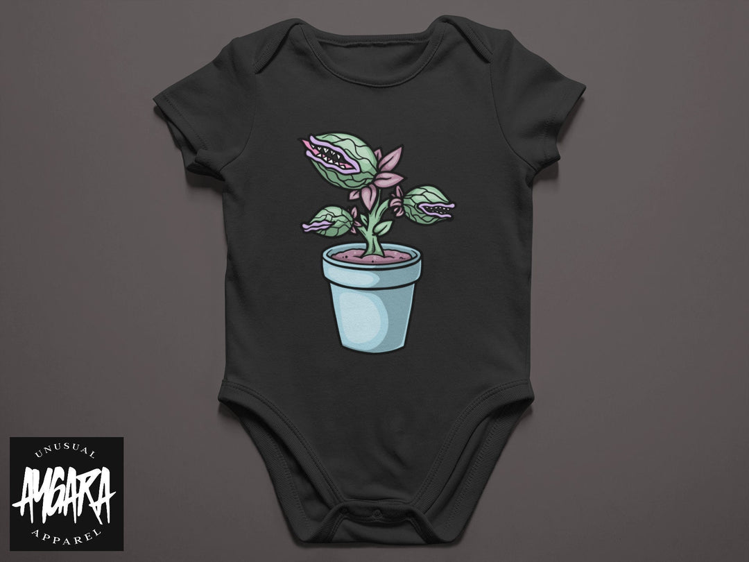 Baby-Youth Black 'Carnivorous Plant' Onesie or T-Shirt