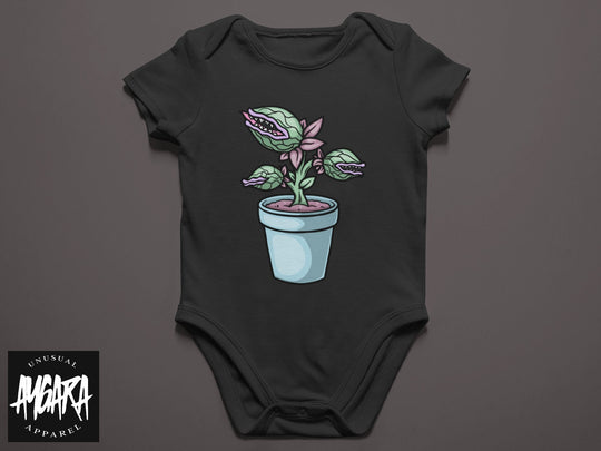 Baby-Youth Black 'Carnivorous Plant' Onesie or T-Shirt