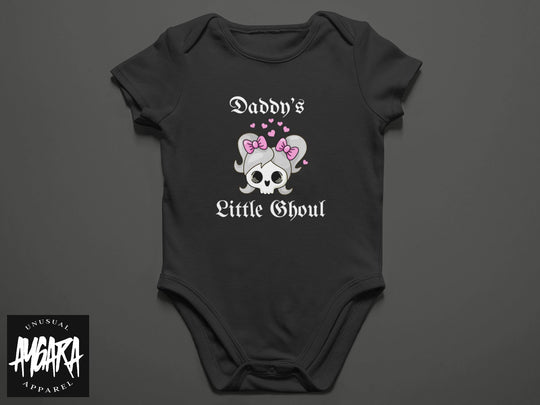 Baby-Youth "Daddy/Mommy's Little Ghoul" Black Onesie/T-Shirt