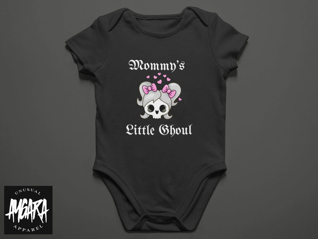 Baby-Youth "Daddy/Mommy's Little Ghoul" Black Onesie/T-Shirt