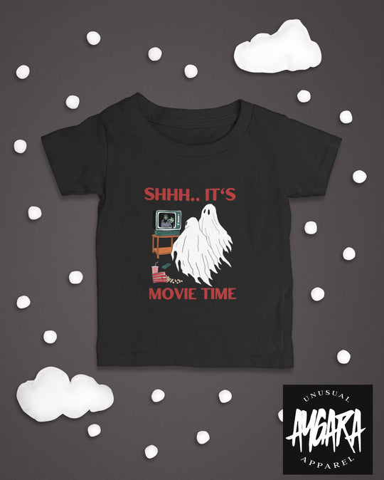 Baby-Youth "shh movie time" Black Onesie/T-Shirt