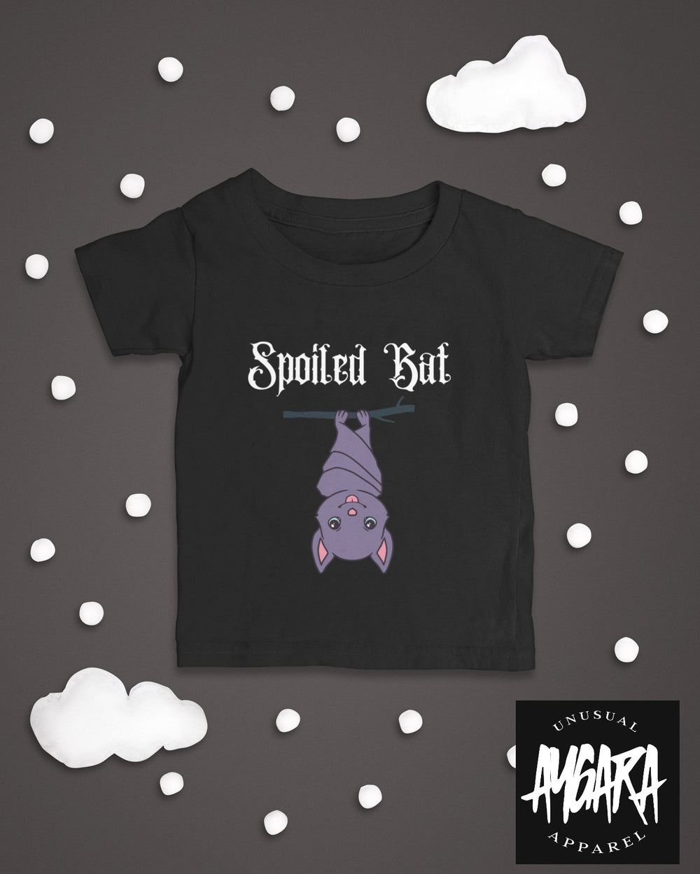Baby-Youth 'Spoiled Bat' Black Onesie/T-Shirt