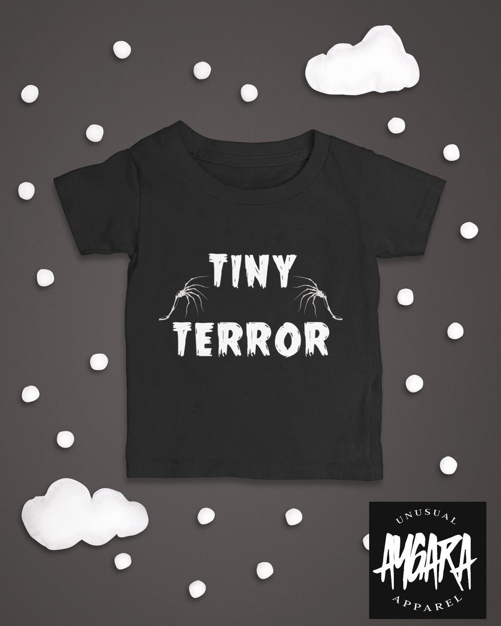 Baby-Youth Black 'Tiny Terror' Onesie/T-Shirt