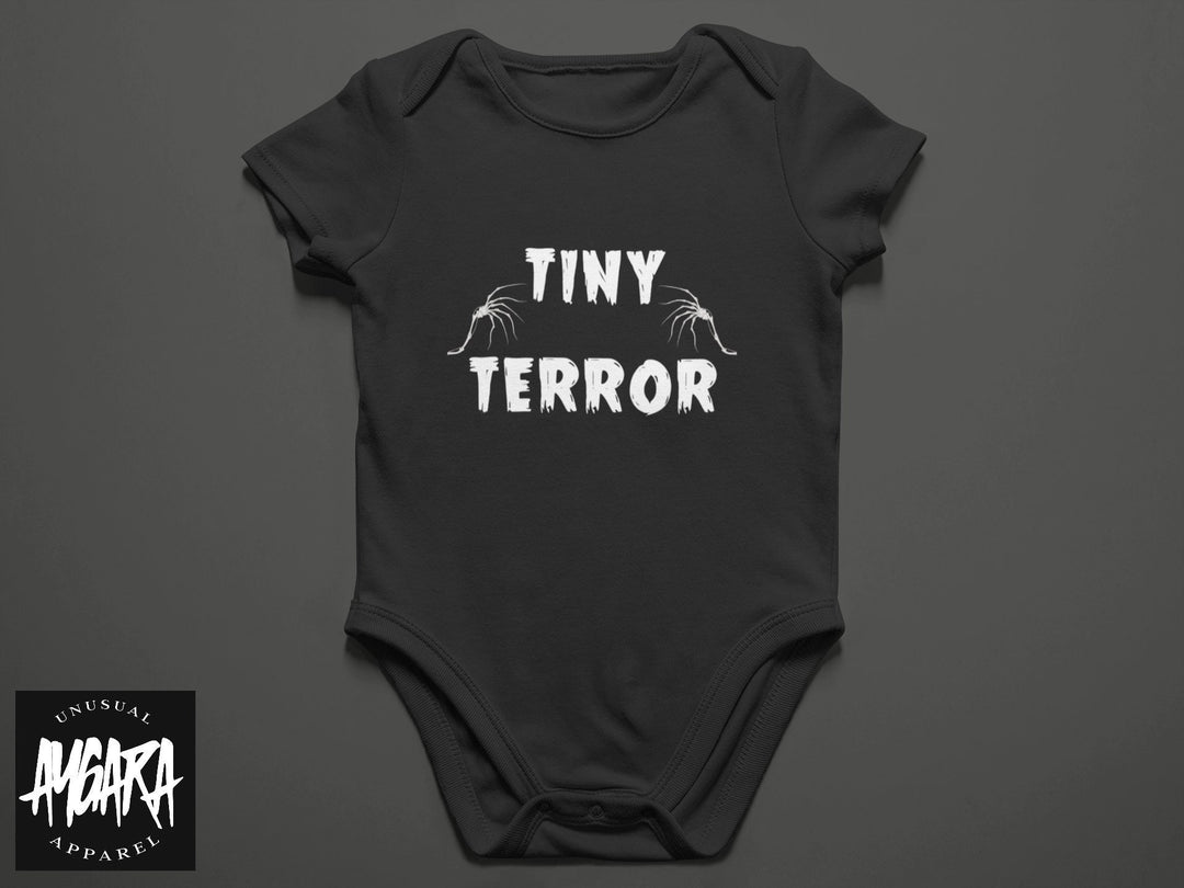 Baby-Youth Black 'Tiny Terror' Onesie/T-Shirt