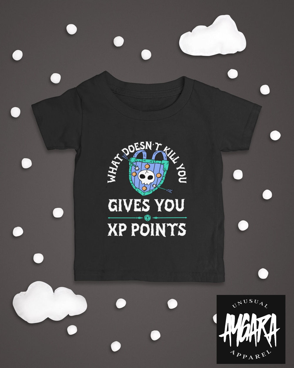 Baby-Youth "What Doesn't Kill You" Black Onesie/T-Shirt