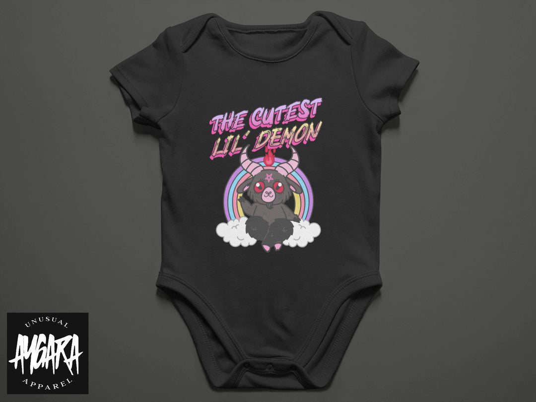 Baby-Youth "Cutest Little Demon" Black Onesie/T-Shirt